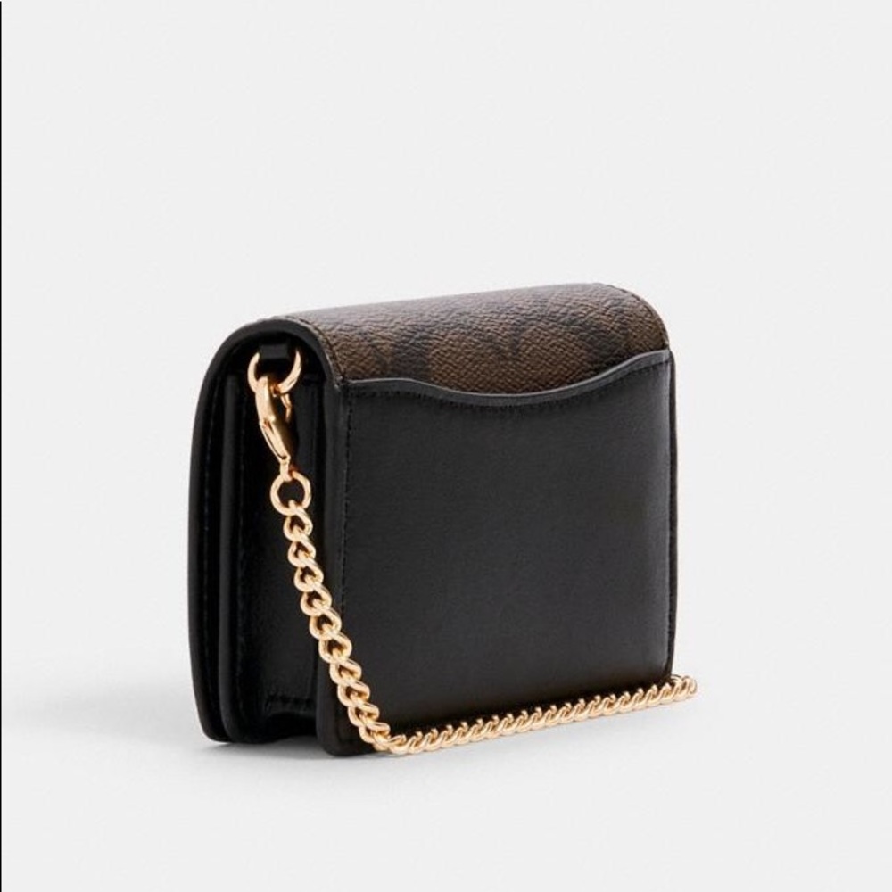 Coach Mini Wallet on a Chain in Signature Canvas - Picture 3 of 7